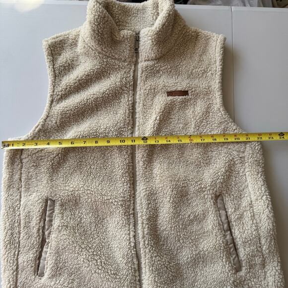 Sage Collective Sherpa Exterior Fleece Interior Sleeveless Vest Cream Women L - Picture 7 of 8